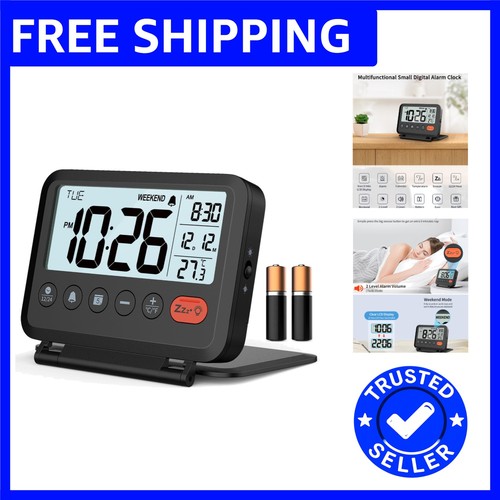 Sleek alarm clock with - sleek, weekend