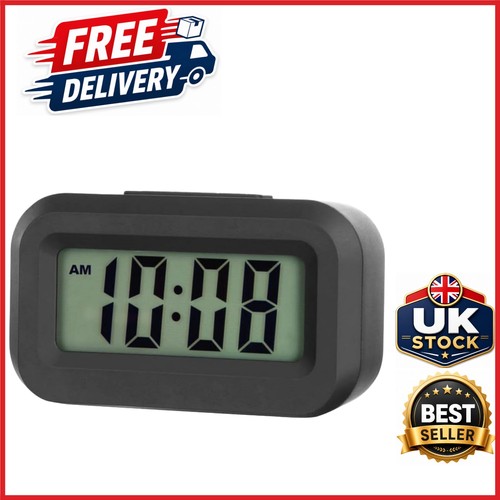 Black travel alarm - black, clock