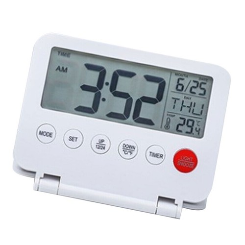 Travel alarm clock with easy - with,