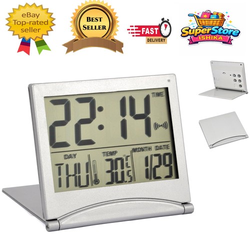 Elegant silver travel alarm - silver,
