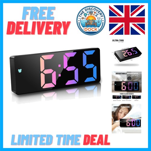 Rainbow led travel alarm clock - led,