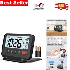 Portable Black Alarm Clock
