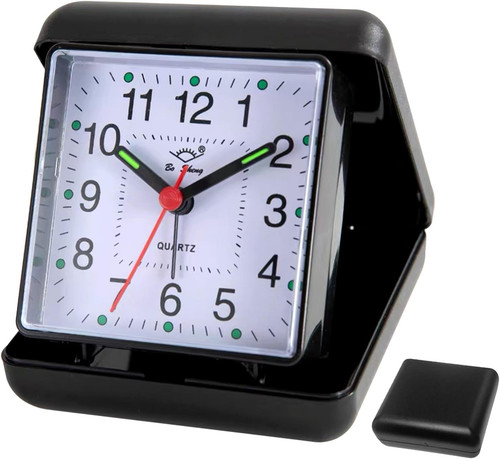 Folding travel alarm clock - travel,