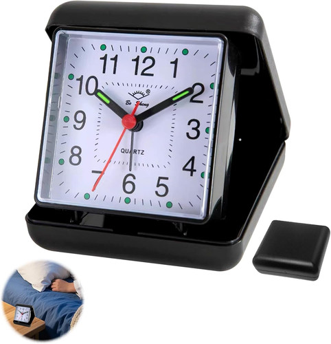 Folding travel alarm - folding,